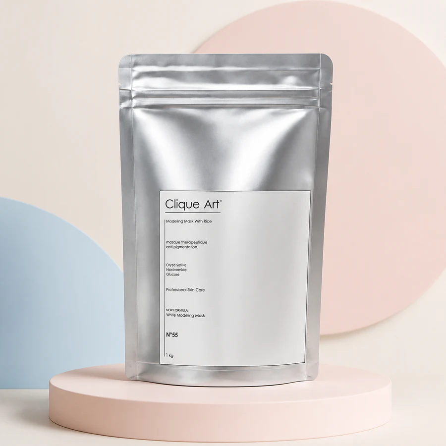 Clique Art N°55 pirinçli modelleme maskesi — gümüş profesyonel paket
